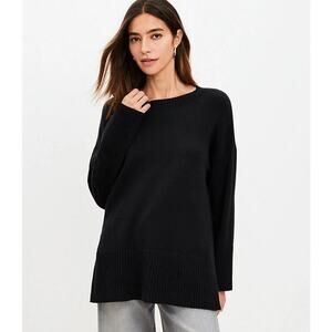 Loft Mixed Media Sweater Sixe XL Black